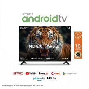 Index 43 inch frameless smart TV front view display